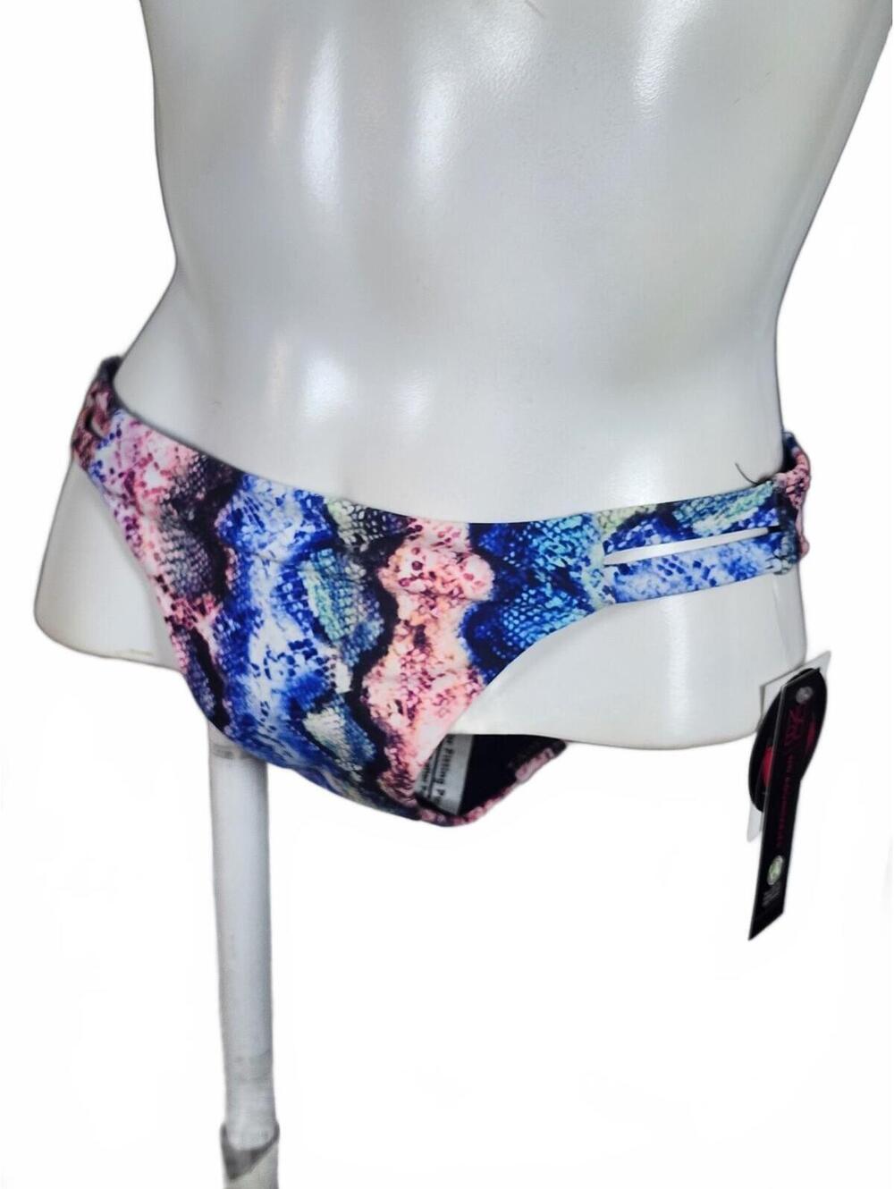 NWT No Boundaries Women's Bikini Bottoms Size Small Multi-Color Snake Print